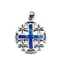 Sterling Silver with Stone of Israel Jerusalem Cross Pendant